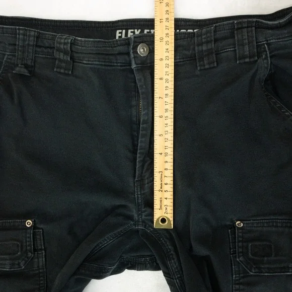Duluth Trading Co Flex Fire Hose Cargo Pants Mens 36x32 (35x29) Black Utility - Picture 8 of 11